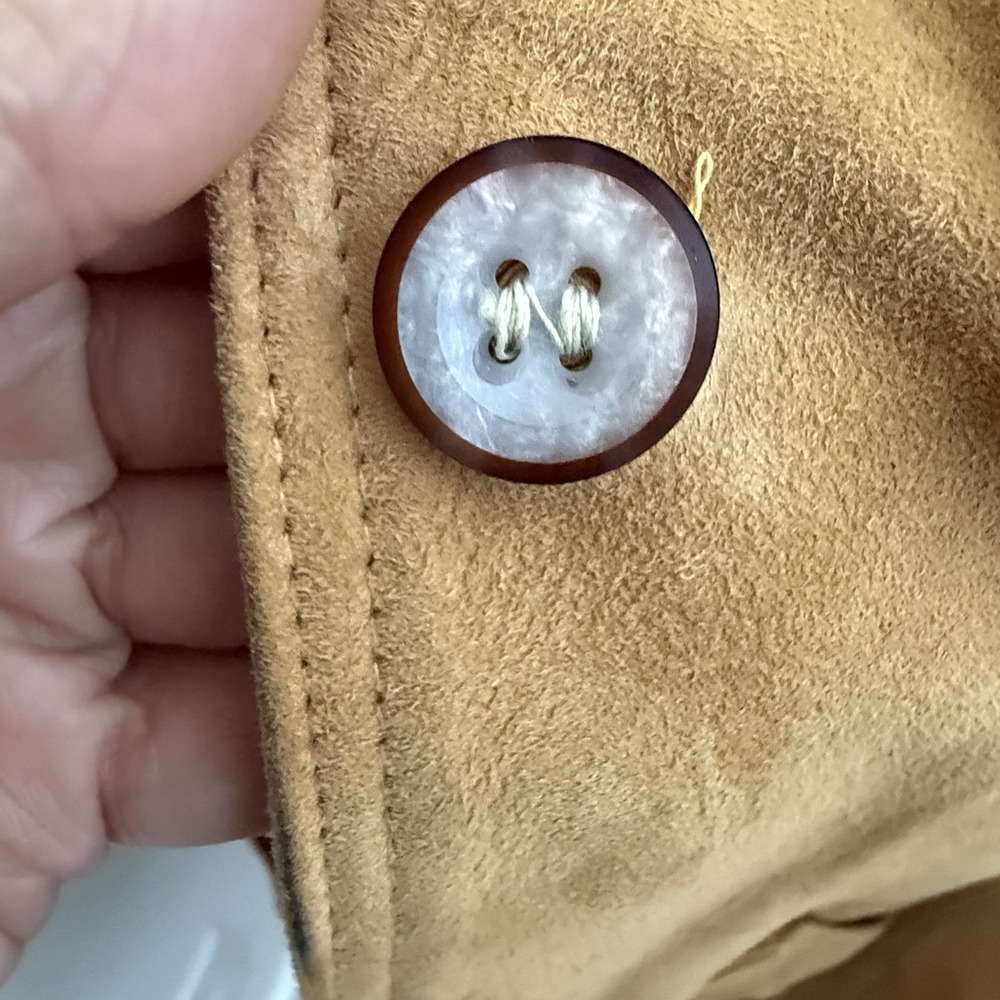 Vintage New England Sportswear Suede Leather Jacket Women's 10 Tan Coat F/W - Picture 5 of 10